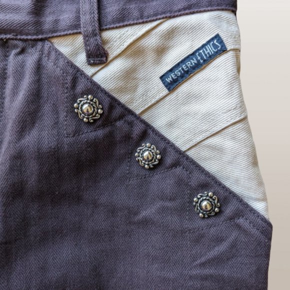 Vintage Western Ethics Two Toned Jeans and Matching Vest (RARE) - Picture 6 of 11